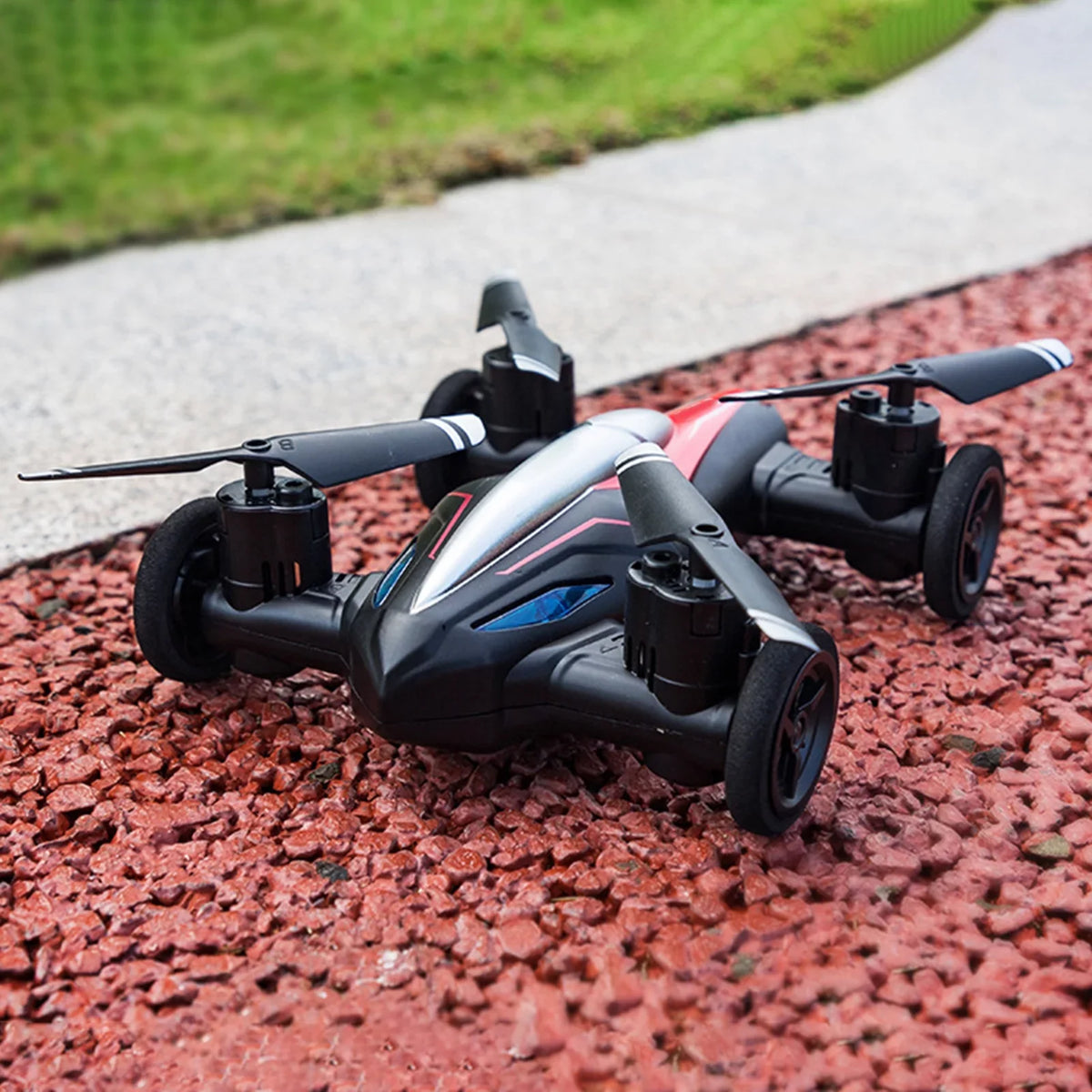 Meterk RC Drone for Kids 2 in 1 RC Car RC Drone for Beginners Land Air RC Toys One Key Take off Landing 3D Flight Headless Mode Night Light