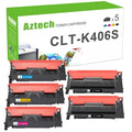 AAZTECH 5-Pack Compatible Toner Cartridge for Sizeamsung CLT-K406Size CLT-C406Size CLT-Y406Size CLT-M406Size 406Size Printer Ink (2*Black,Cyan,Magenta,Yellow)