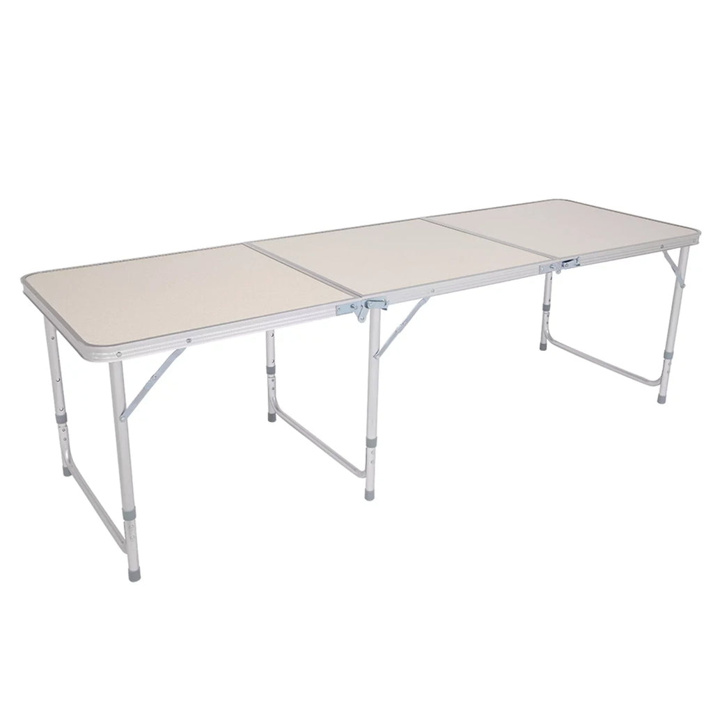 Folding Table, Aluminum Alloy Table for Indoor, Outdoor Ivory