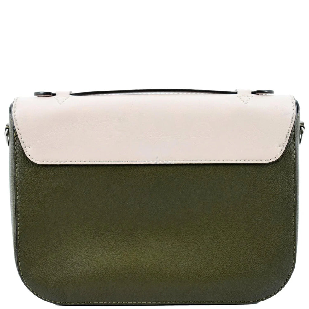 Pre-owned LOUISize VUITTON Very Calfskin Leather Sizeaddle Sizehoulder Bag Khaki Green