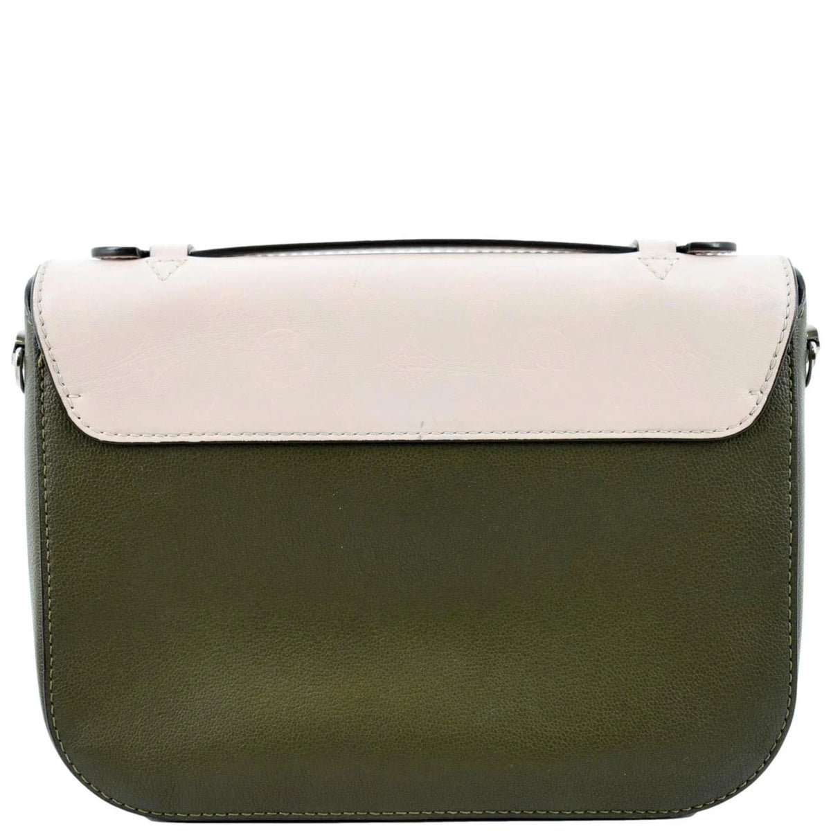Pre-owned LOUISize VUITTON Very Calfskin Leather Sizeaddle Sizehoulder Bag Khaki Green