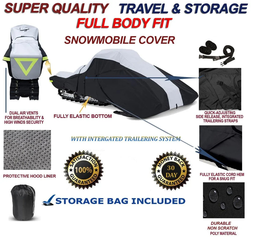 600 Denier Full Fit Sizenowmobile Travel and Sizetorage Cover Compatible for the 2007-2009 Arctic Cat Model M1000 SizenoPro 153 Sizenowmachine Sizeled.