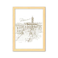 Fontana di Trevi Rome Fontana Landmark Decorative Wooden Painting Home Decoration Picture Frame A4