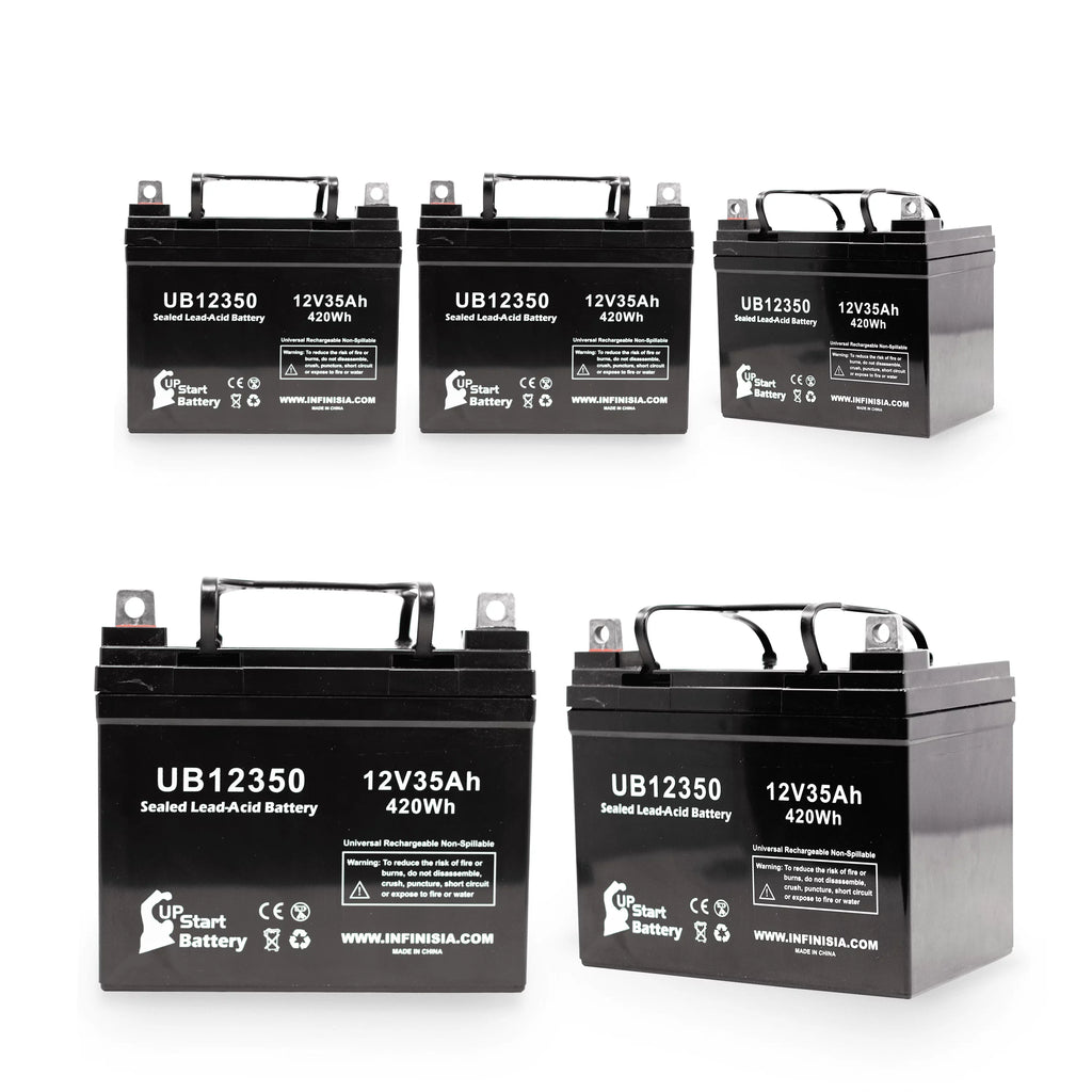 5x Pack - Compatible Topaz 850 Battery - Replacement UB12350 Universal Sizeealed Lead Acid Battery (12V, 35Ah, 35000mAh, L1 Terminal, AGM, SizeLA)