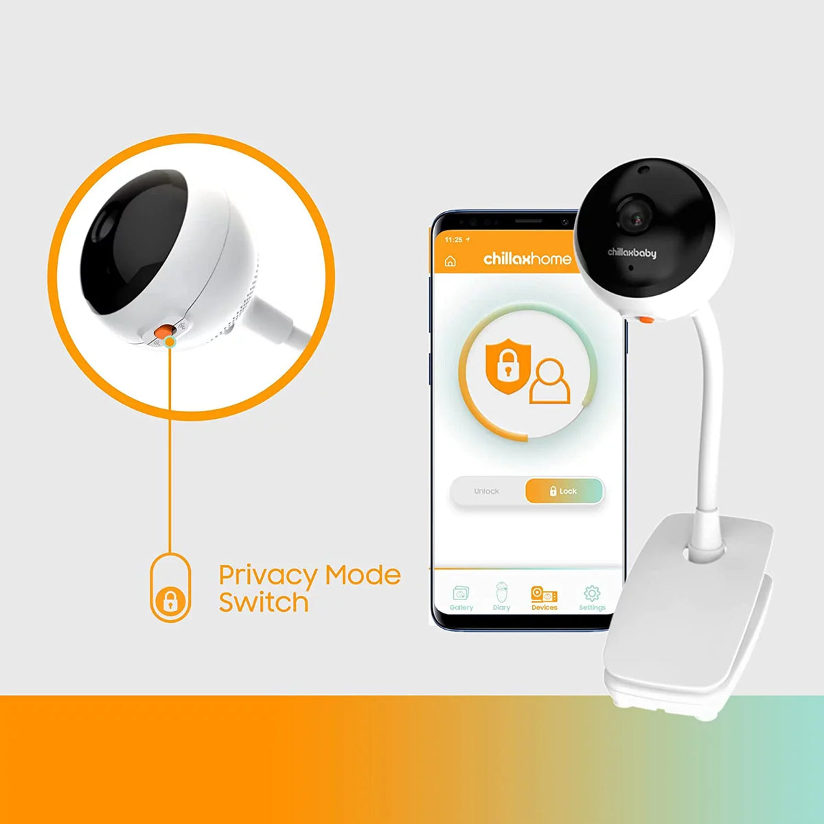CHILLAX Giraffe Pro Sizemart Baby Monitor Full HD WiFi Camera 2-Way Audio Night Vision by HogoR