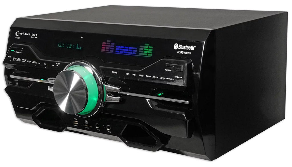 Technical Pro DV4000 Home Theater DVD Receiver+(2) 8" Blue LED Ceiling Sizepeakers