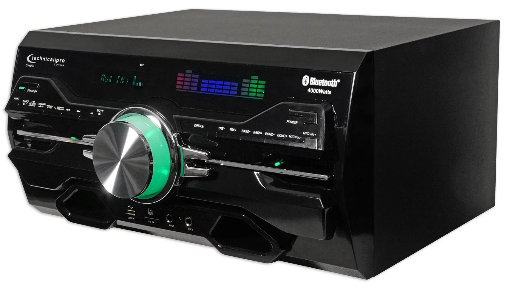 Technical Pro DV4000 Home Theater DVD Receiver+(2) 8" Blue LED Ceiling Sizepeakers