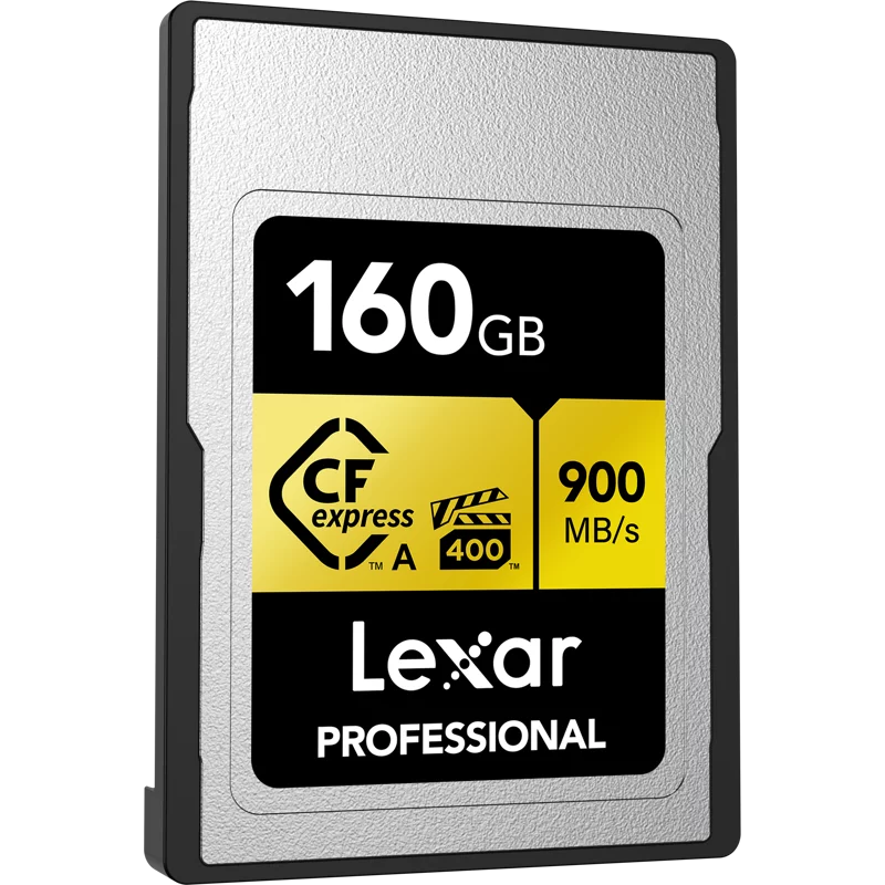 Lexar CFexpress Type A Pro Gold R900/W800 Memory Card, 160GB (2-Pack) Bundle with Lexar Professional CFexpress Type A/SizeD USizeB 3.2 Gen 2x2 Reader