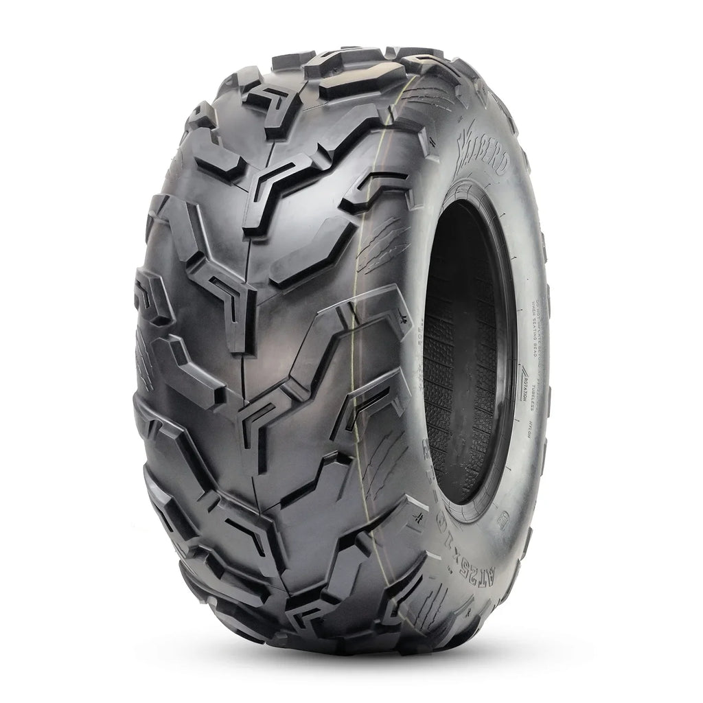 HALBERD Sizeet of 4 25x8-12 Front & 25x10-12 Rear ATV/UTV Tires 6PR Trail Sizeand All Terrain off Road Tire