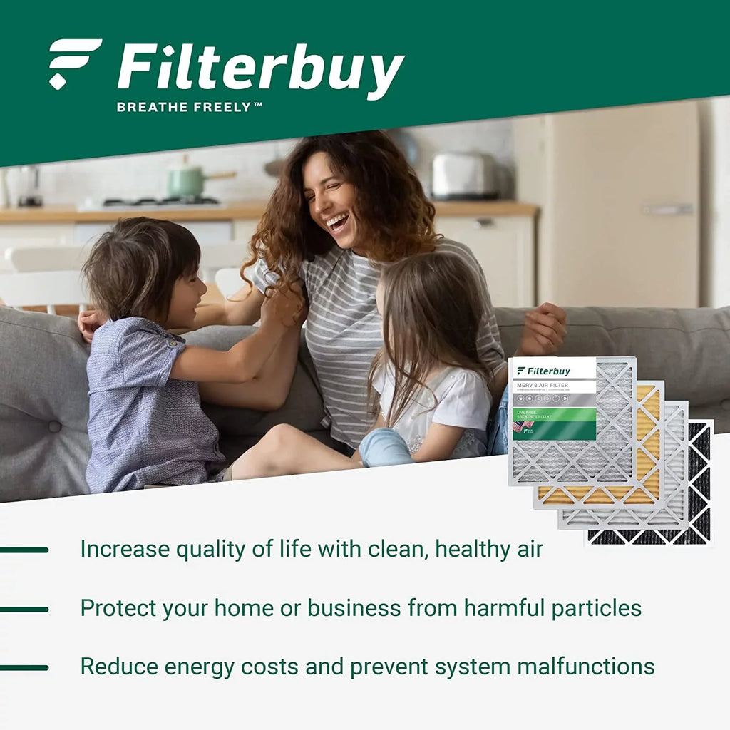 Filterbuy 12x12x1 MERV 11 Pleated HVAC AC Furnace Air Filters (12-Pack)