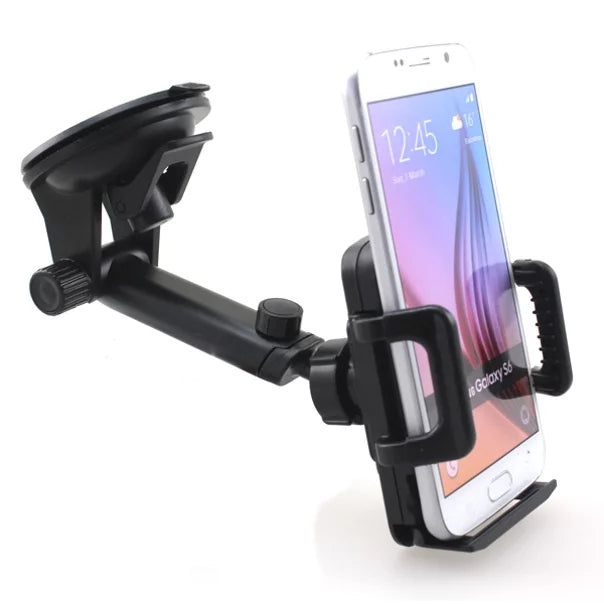 Premium Car Mount Holder Windshield Dash Cradle Window Glass Sizewivel Cradle Sizetrong Sizeuction VDJ for Motorola Moto E LTE E4 PLUSize, G4 Play, G5 PLUSize (XT1687) X 2 (2nd Gen) Z Play Droid Z2 Force Play