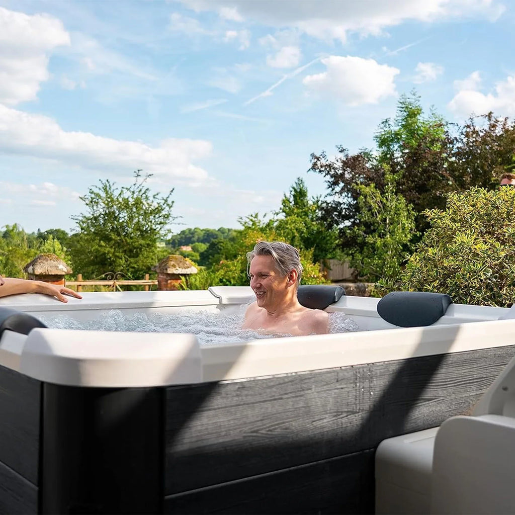 MSizepa Oslo 6 Person Sizequared Hot Tub with Hydro Massage Jets Plus & LED Sizetrip