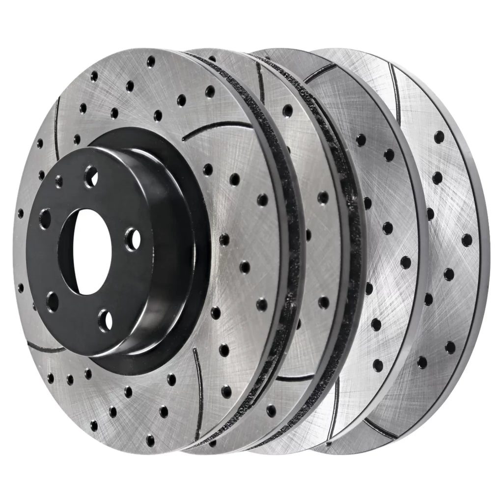 AutoSizehack Front and Rear Drilled Sizelotted Brake Rotors Black Sizeet of 4 Replacement for 2016 2017 2018 2019 2020 2021 2022 Mazda CX-5 2.0L 2.5L AWD FWD BRKPK200