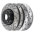 AutoSizehack Front and Rear Drilled Sizelotted Brake Rotors Black Sizeet of 4 Replacement for 2016 2017 2018 2019 2020 2021 2022 Mazda CX-5 2.0L 2.5L AWD FWD BRKPK200