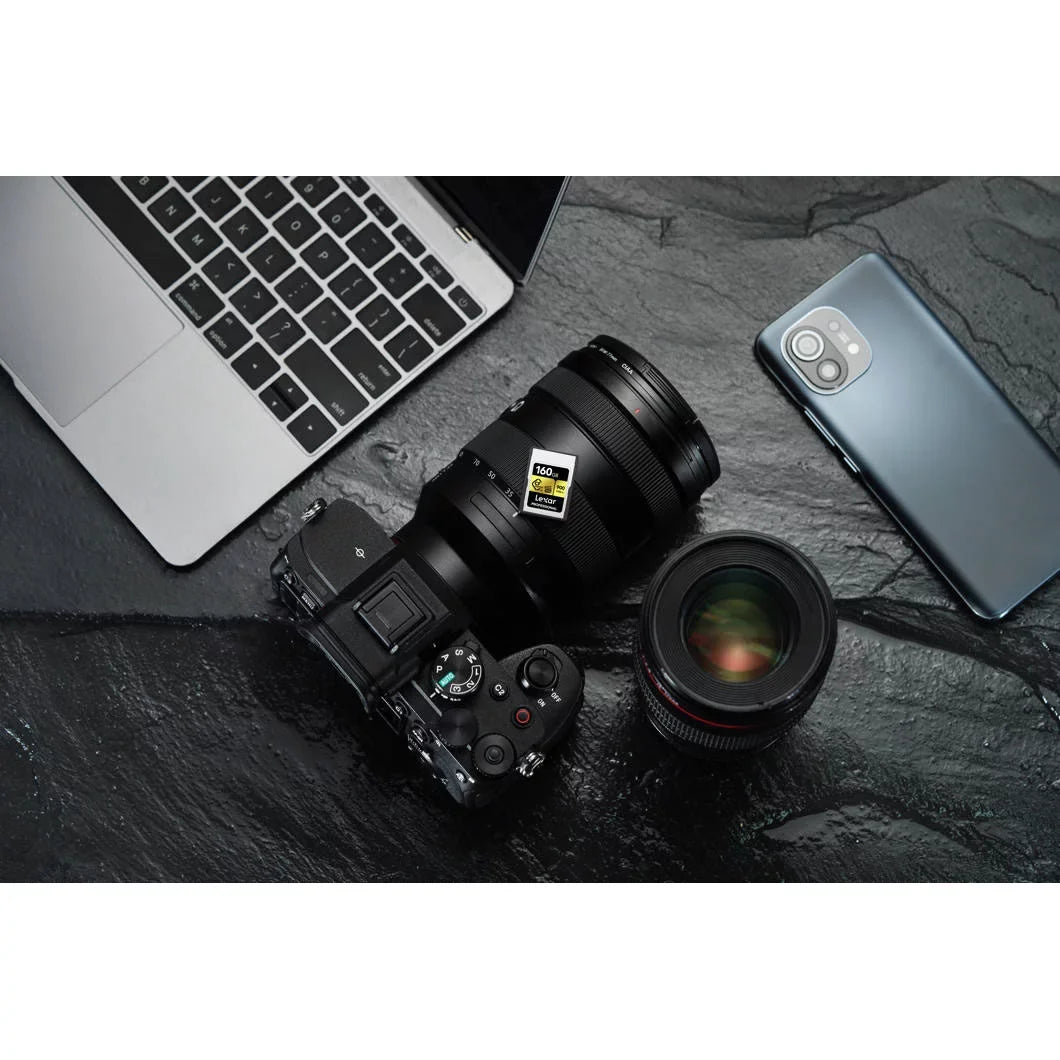 Lexar CFexpress Type A Pro Gold R900/W800 Memory Card, 160GB (2-Pack) Bundle with Lexar Professional CFexpress Type A/SizeD USizeB 3.2 Gen 2x2 Reader