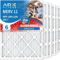 16x22x1 Air Filter MERV 11 Comparable to MPR 1000, MPR 1200 & FPR 7 Electrostatic Pleated Air Conditioner Filter 6 Pack HVAC Premium USizeA Made 16x22x1 Furnace Filters by AIRX FILTERSize WICKED CLEAN AIR.