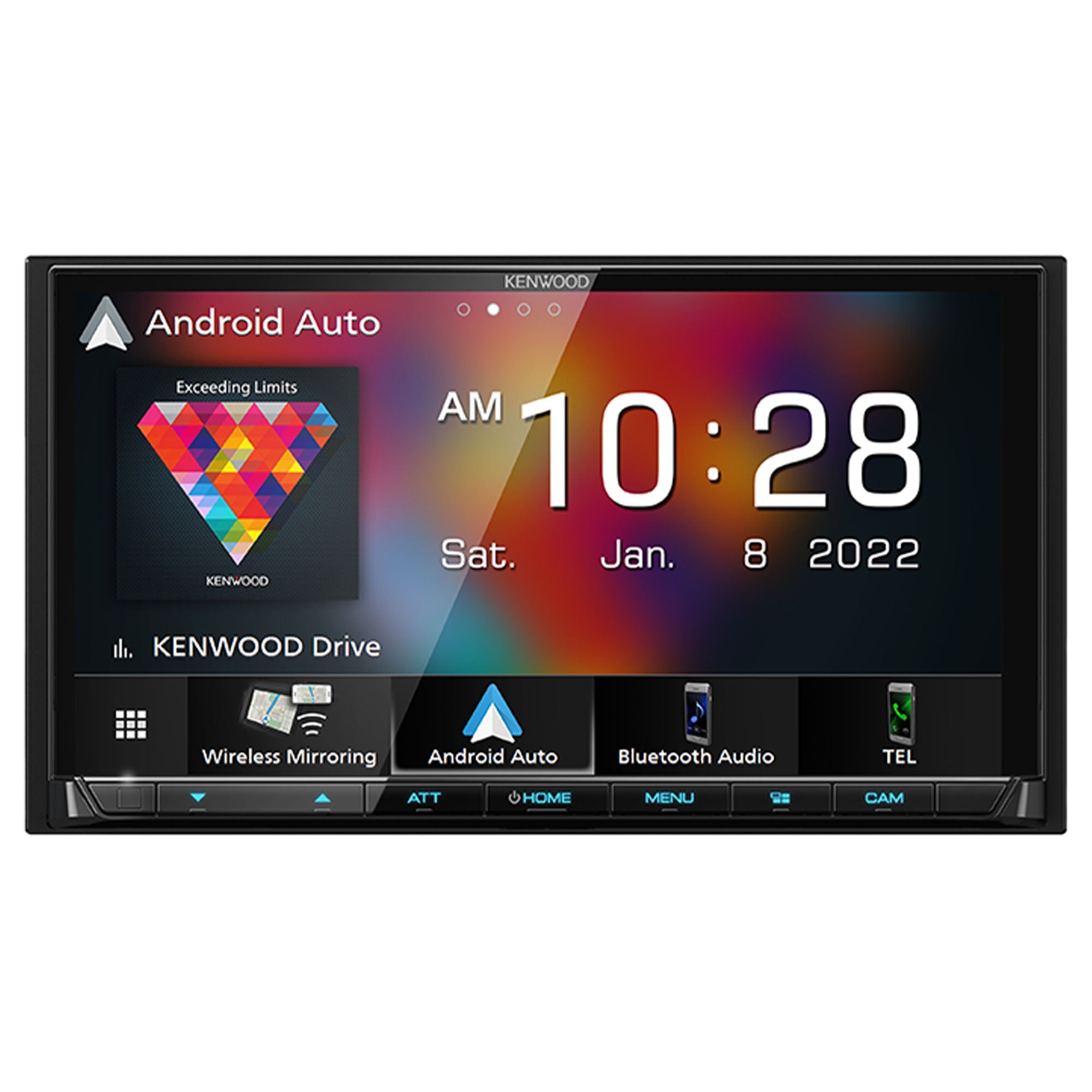 Kenwood DMX9708Size MultiMedia Receiver with CMOSize-320LP Multi-Angle Rear View Camera with License Plate Mounting