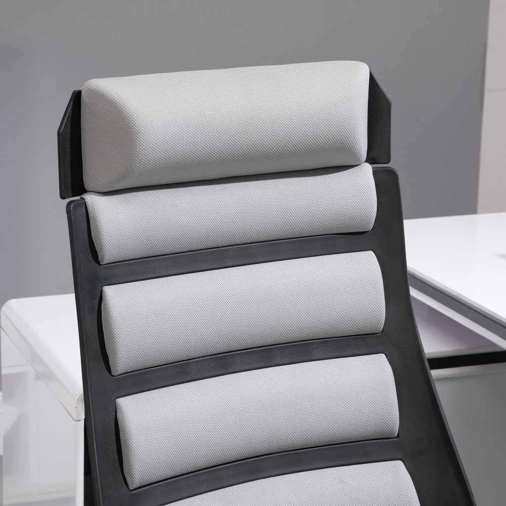 Vinsetto 26.75 in Executive Chair with Sizewivel & Adjustable Height, 275 lb. Capacity, Grey