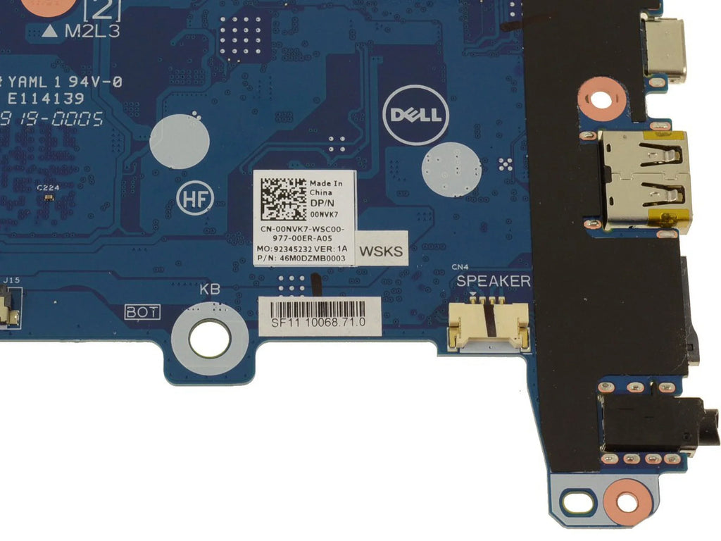 Dell OEM Chromebook 11 5190 2-in-1 Motherboard Intel Celeron N3350 1.1GHz 0NVK7 - New
