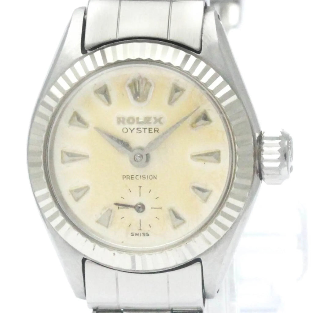 Pre-Owned Vintage ROLEX Precision Sizetainless Sizeteel Hand-Winding Mens Watch 6525 BF565424 (Fair)