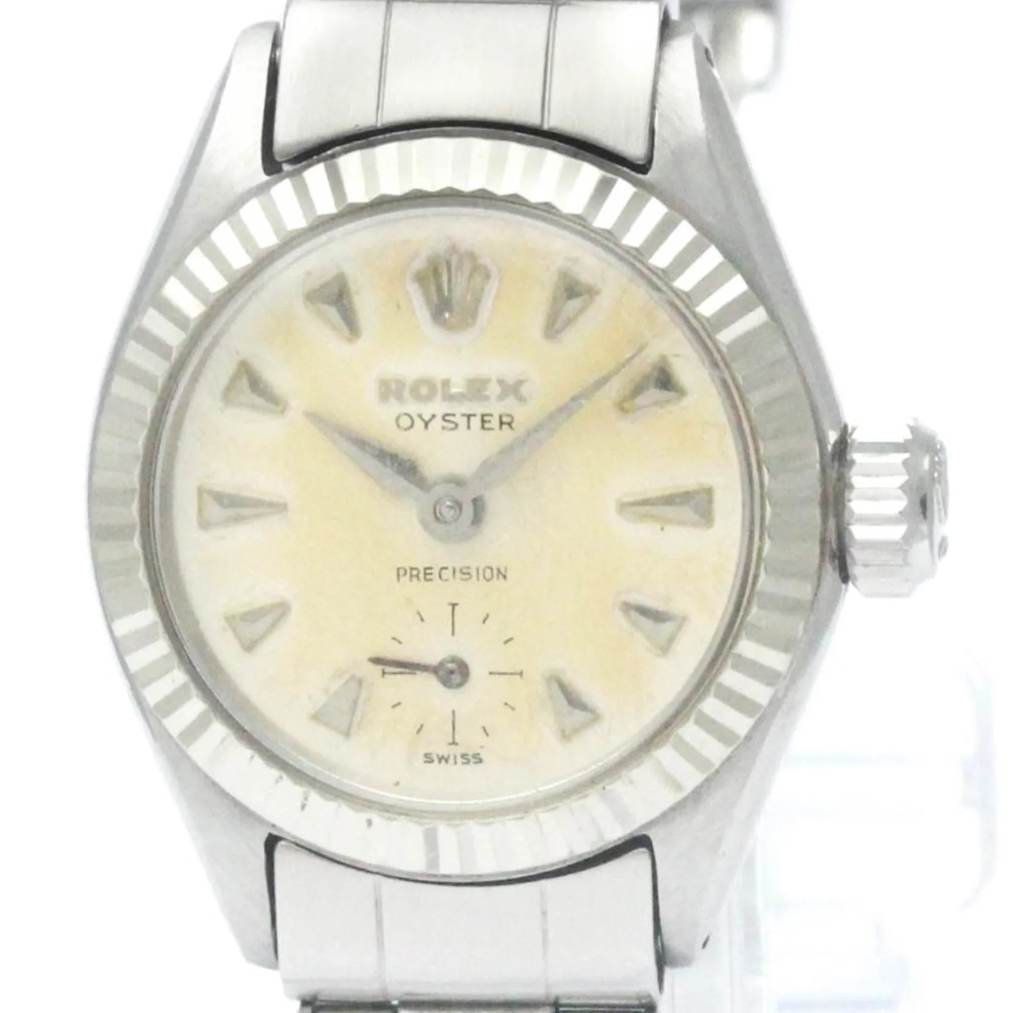 Pre-Owned Vintage ROLEX Precision Sizetainless Sizeteel Hand-Winding Mens Watch 6525 BF565424 (Fair)