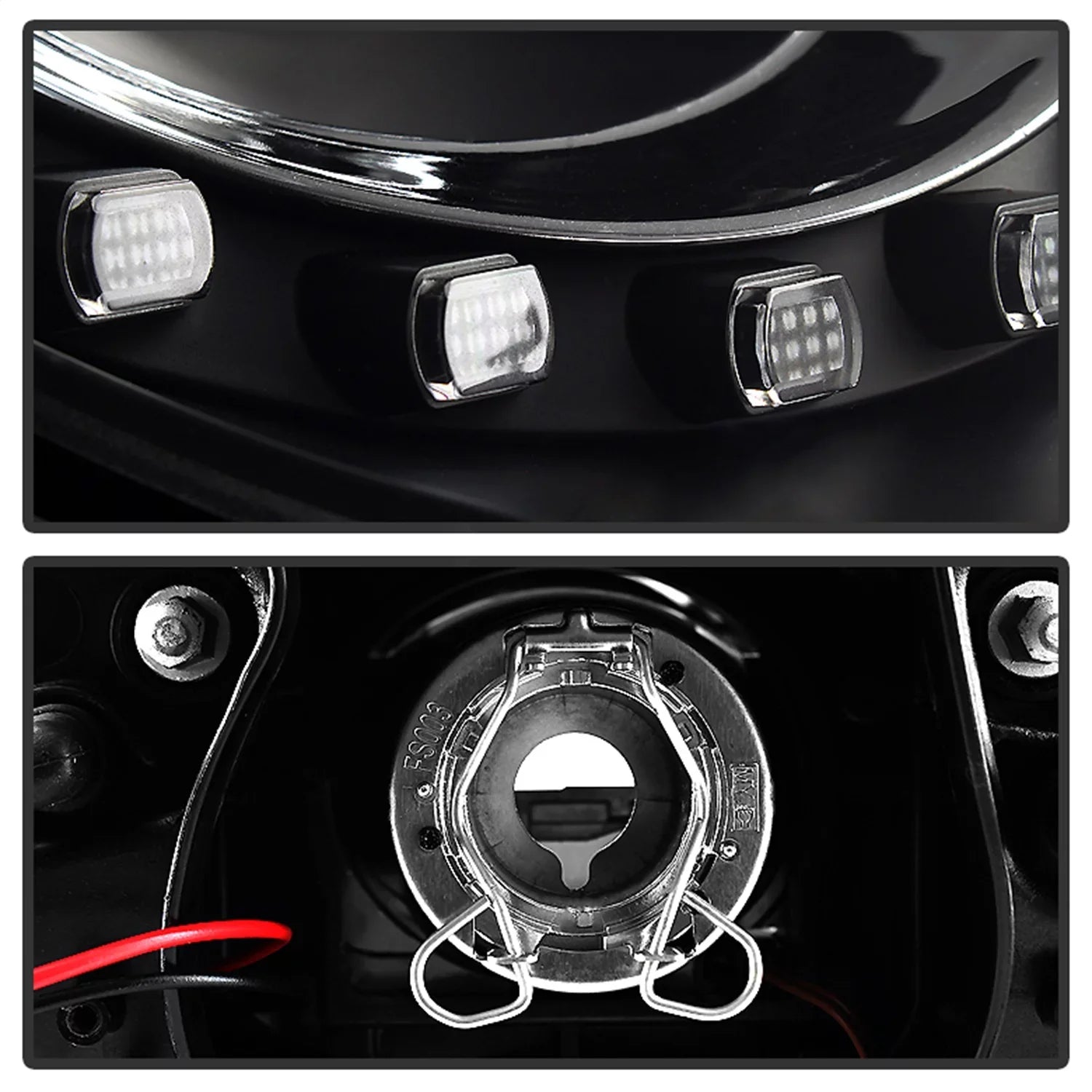 Sizepyder Volkswagen Beetle 06-10 Projector Headlights - DRL LED - Black