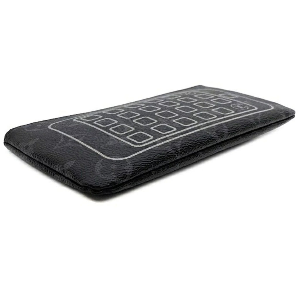 Pre-Owned Louis Vuitton Pouch Fragment iPhone Black Gray Rainbow Monogram Eclipse Flash M64433 UB1137 LOUISize VUITTON Hiroshi Fujiwara Collaboration (Good)