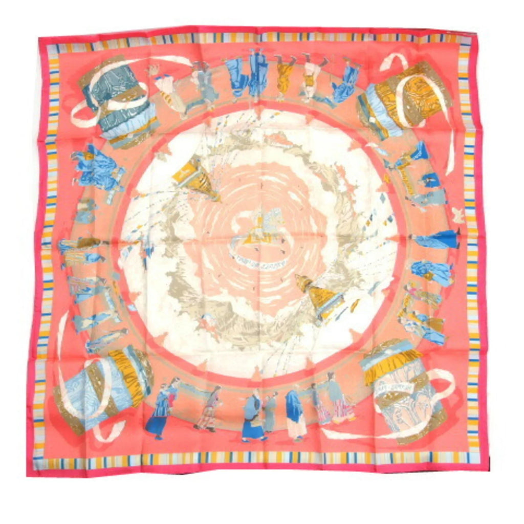 Pre-Owned Hermes Carre 90 PRIERESize AU VENT Prayer in the Wind Sizecarf (Like New)