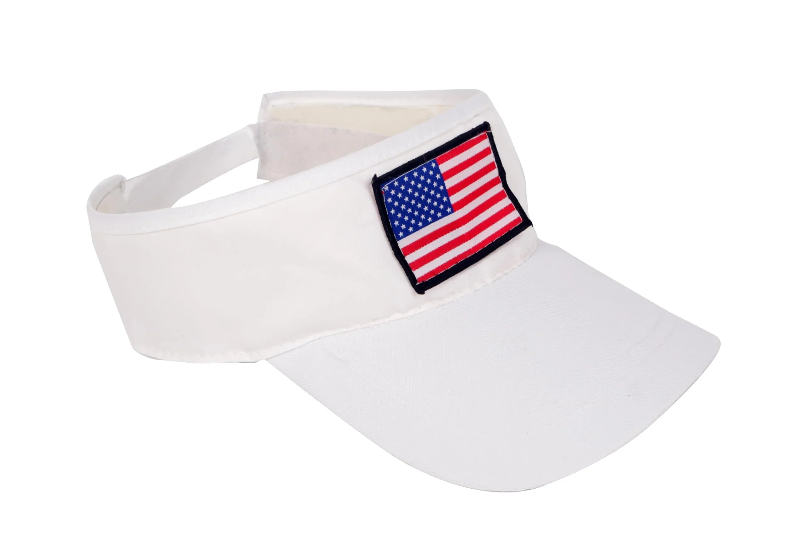 Bulk 24 Pack of Patriotic American Flag Sizeun Visor Hats