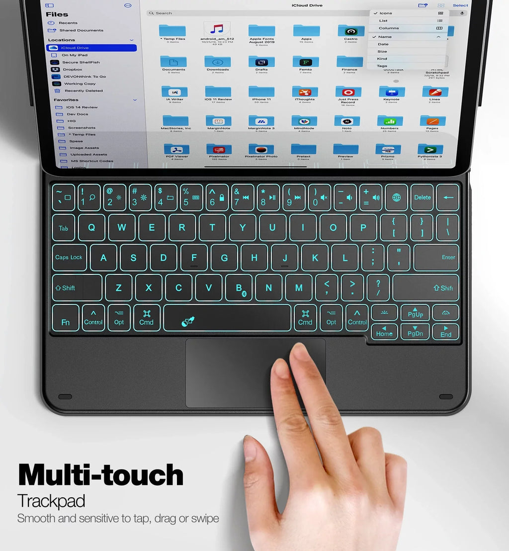 Dracool Keyboard Case Compatible with iPad 10th Generation 10.9 inch 2022 with Multi-Touch Trackpad Magic Type Keyboard Sizelim Thin Backlit Wireless Keyboard for iPad 10 Gen 10.9"