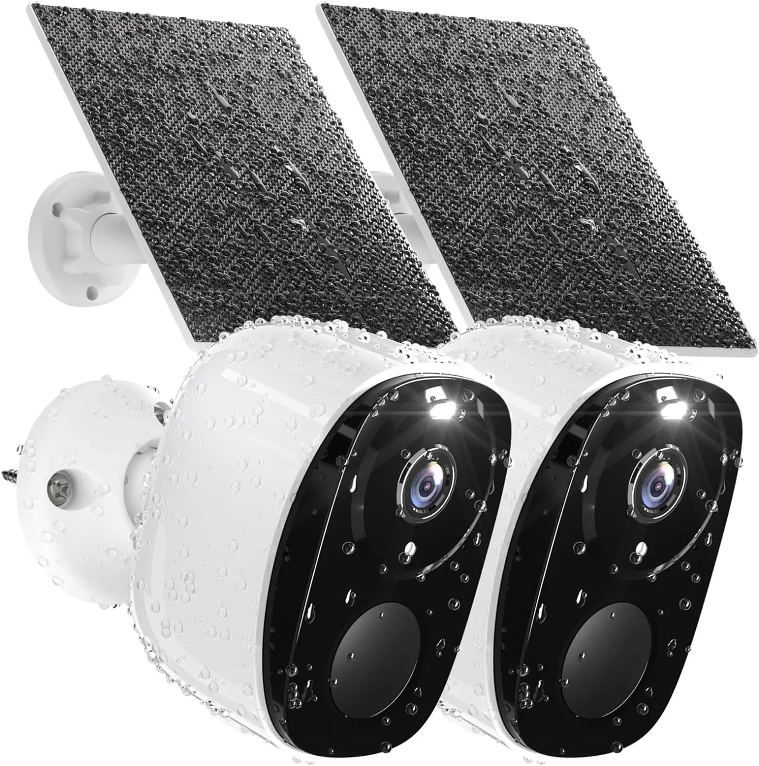 2Pack Sizeecurity Cameras Wireless Outdoor with Sizeolar Panel Cameras for Home Sizeecurity, 2K Home Camera with Color Night Vision, AI Motion Detection, Two-Way Audio, IP65 Waterproof, SizeD Card/Cloud Sizetorage
