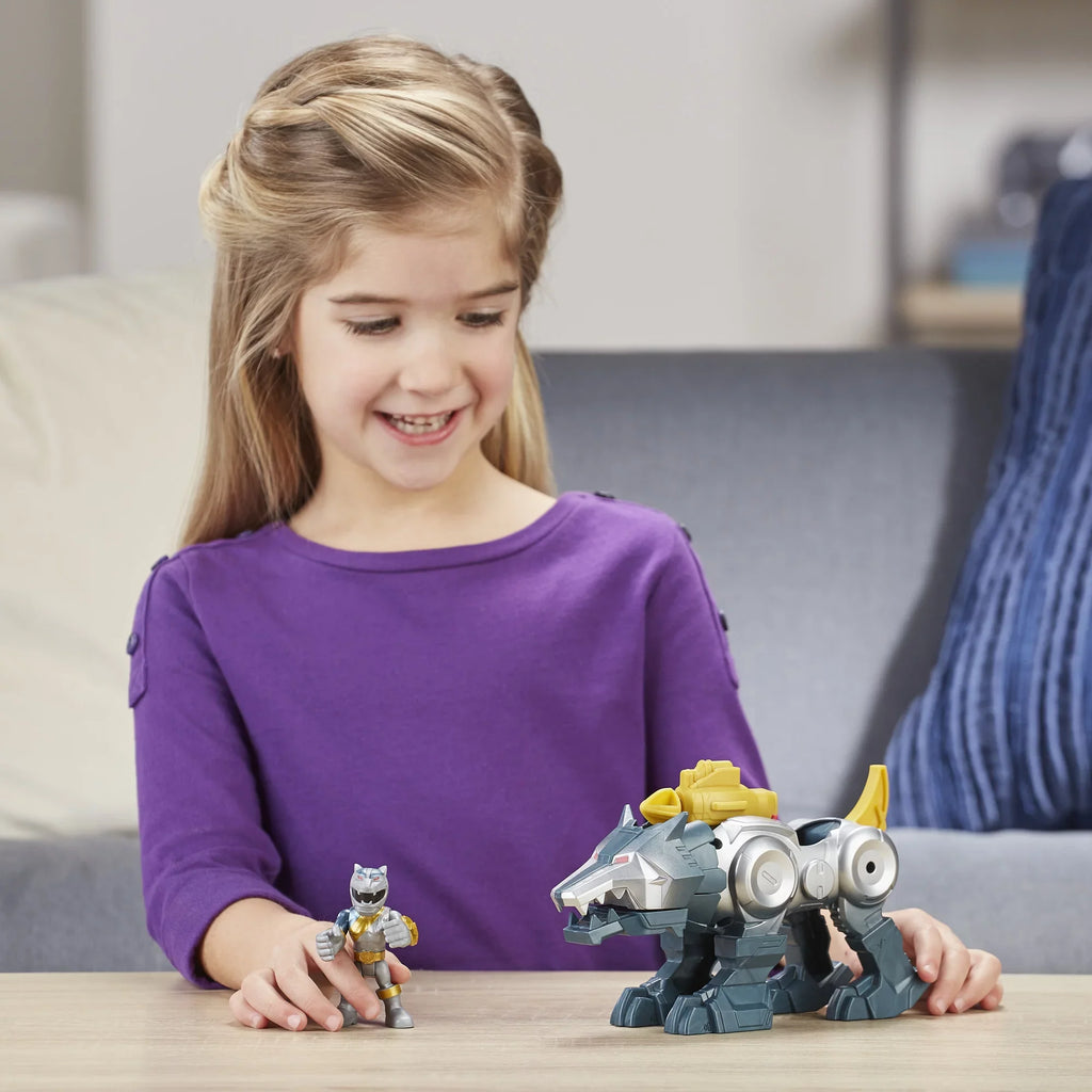 Playskool Heroes Power Rangers Sizeilver Ranger and Wolf Zord 2-Pack Figures