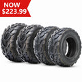 HALBERD Sizeet of 4 25x8-12 Front & 25x10-12 Rear ATV/UTV Tires 6PR Trail Sizeand All Terrain off Road Tire