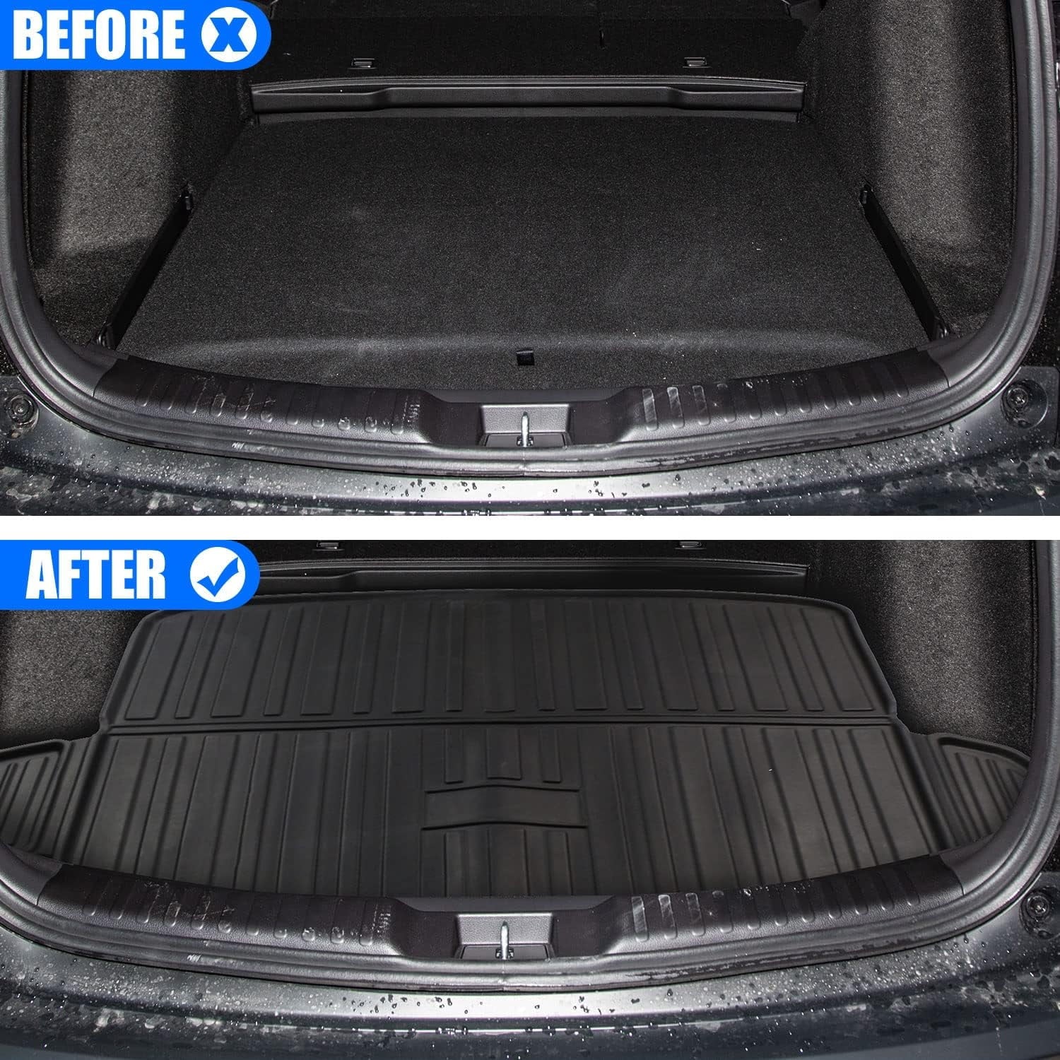Cargo Liner Fit 2017-2022 Honda CR-V All Weather Rear Trunk Cover Cargo Tray Floor Mat for Honda CR-V 2017 2018 2019 2020 2021 2022 Accessory, Black