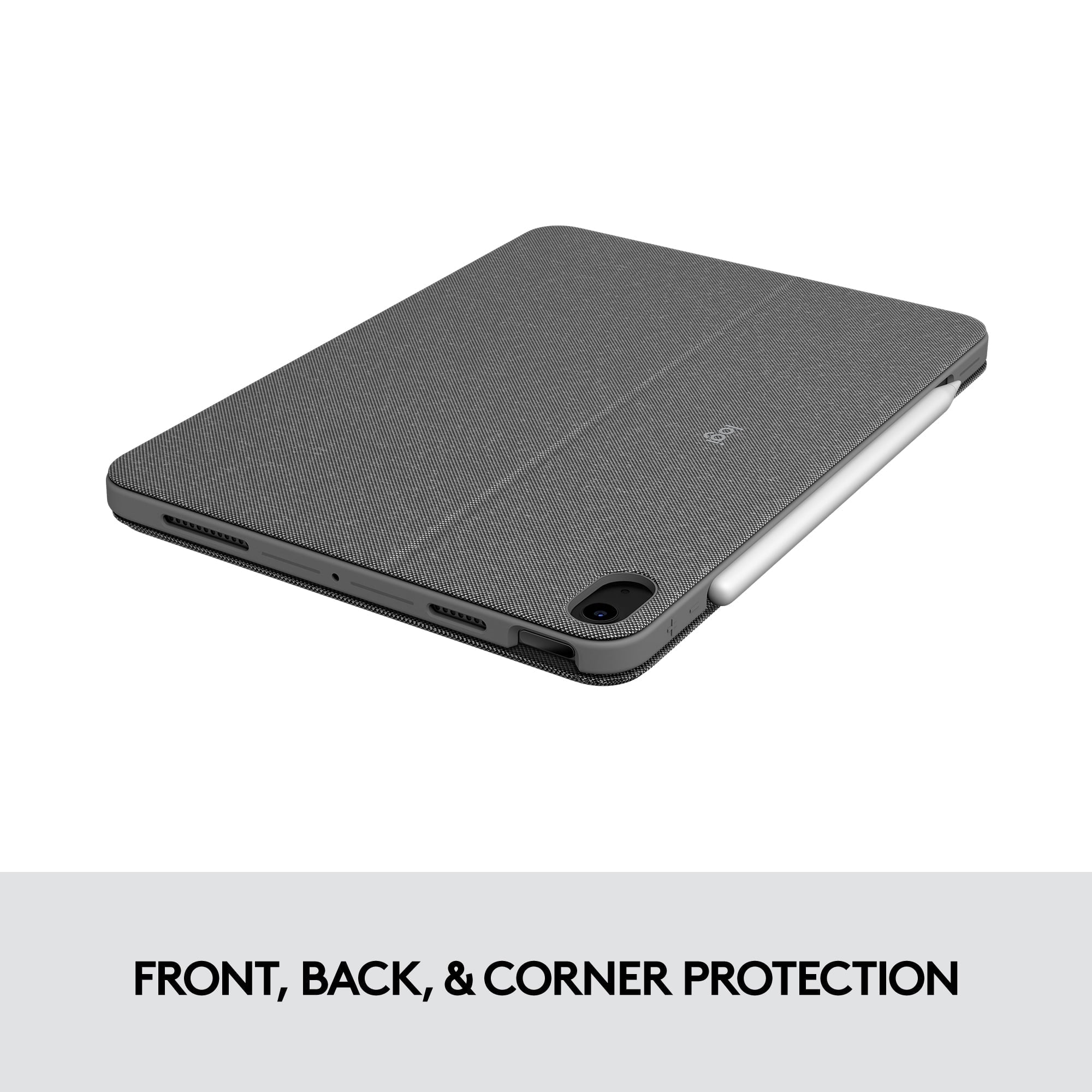 Restored Logitech Combo Touch iPad Air (4th, 5th gen - 2020, 2022) Keyboard Case, Oxford Gray (Refurbished)