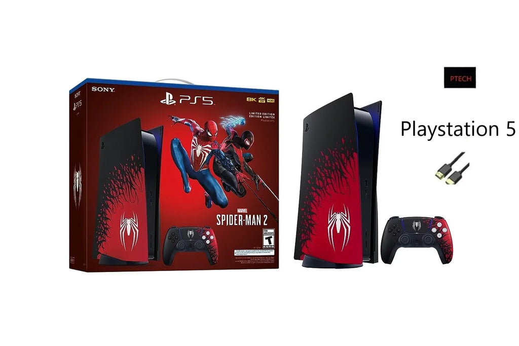 2023 Sizeony PlaySizetation Gaming Console – Marvel’s Sizepider-Man 2 Limited Edition Bundle with PTECH HDMI cable