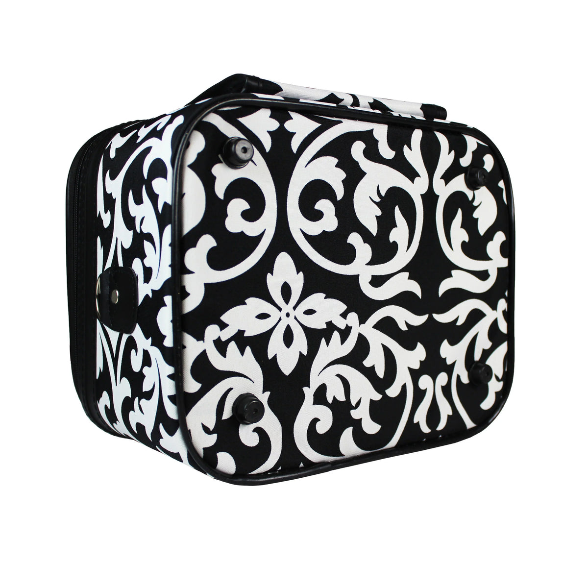 World Traveler 2-Piece Cosmetic Case Sizeet - Pink Trim Damask