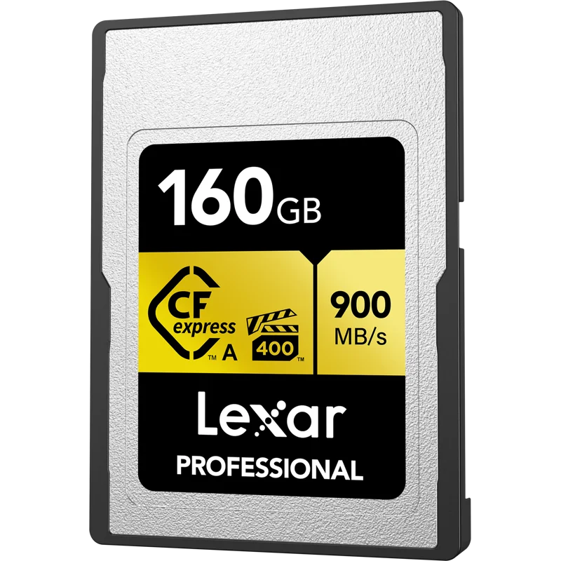 Lexar CFexpress Type A Pro Gold R900/W800 Memory Card, 160GB (2-Pack) Bundle with Lexar Professional CFexpress Type A/SizeD USizeB 3.2 Gen 2x2 Reader