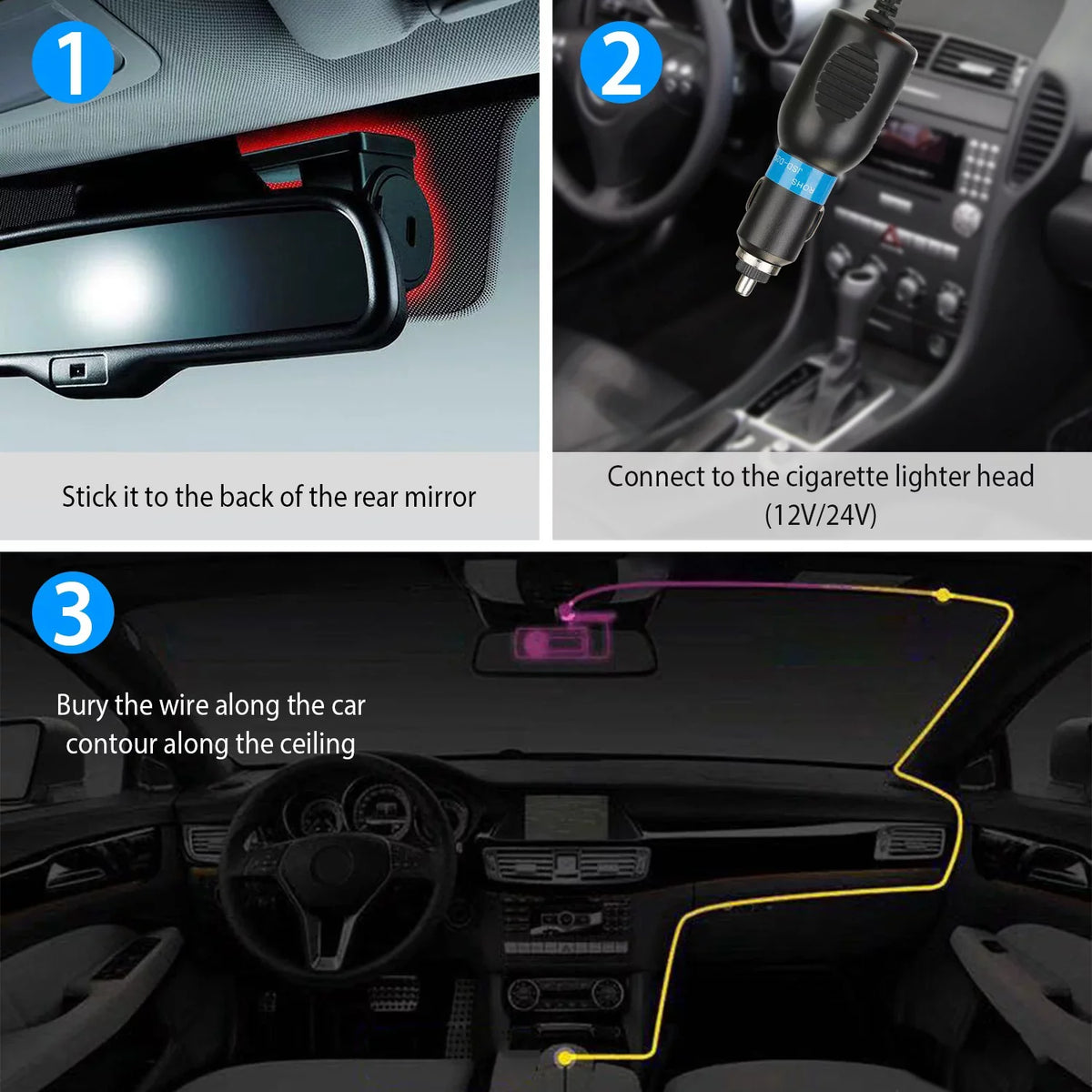 iNova 1080P Dash Cam Car Camera Recorder 170°HD Looping Recording G-sensor App Wifi Car DVR