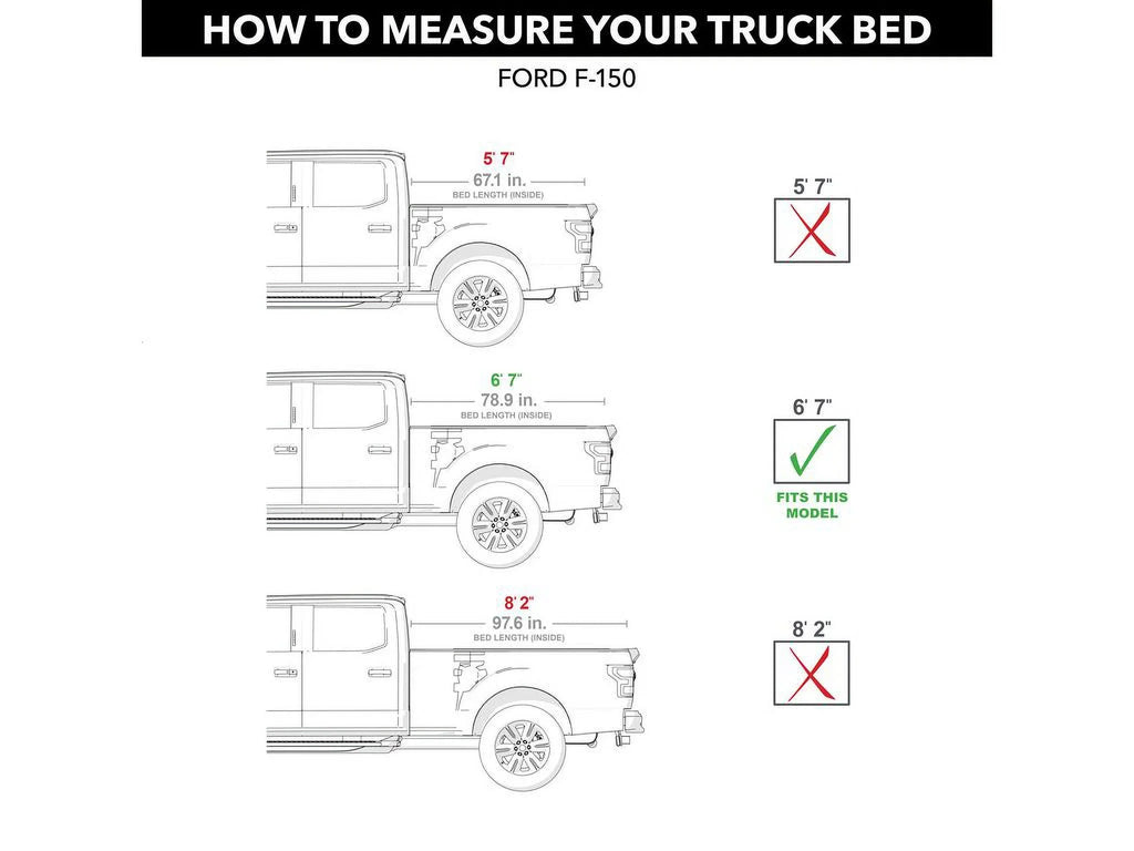 BAK by RealTruck BAKFlip F1 Hard Folding Truck Bed Tonneau Cover | 772327 | Compatible with 2015 - 2020 Ford F-150 6' 7" Bed (78.9")