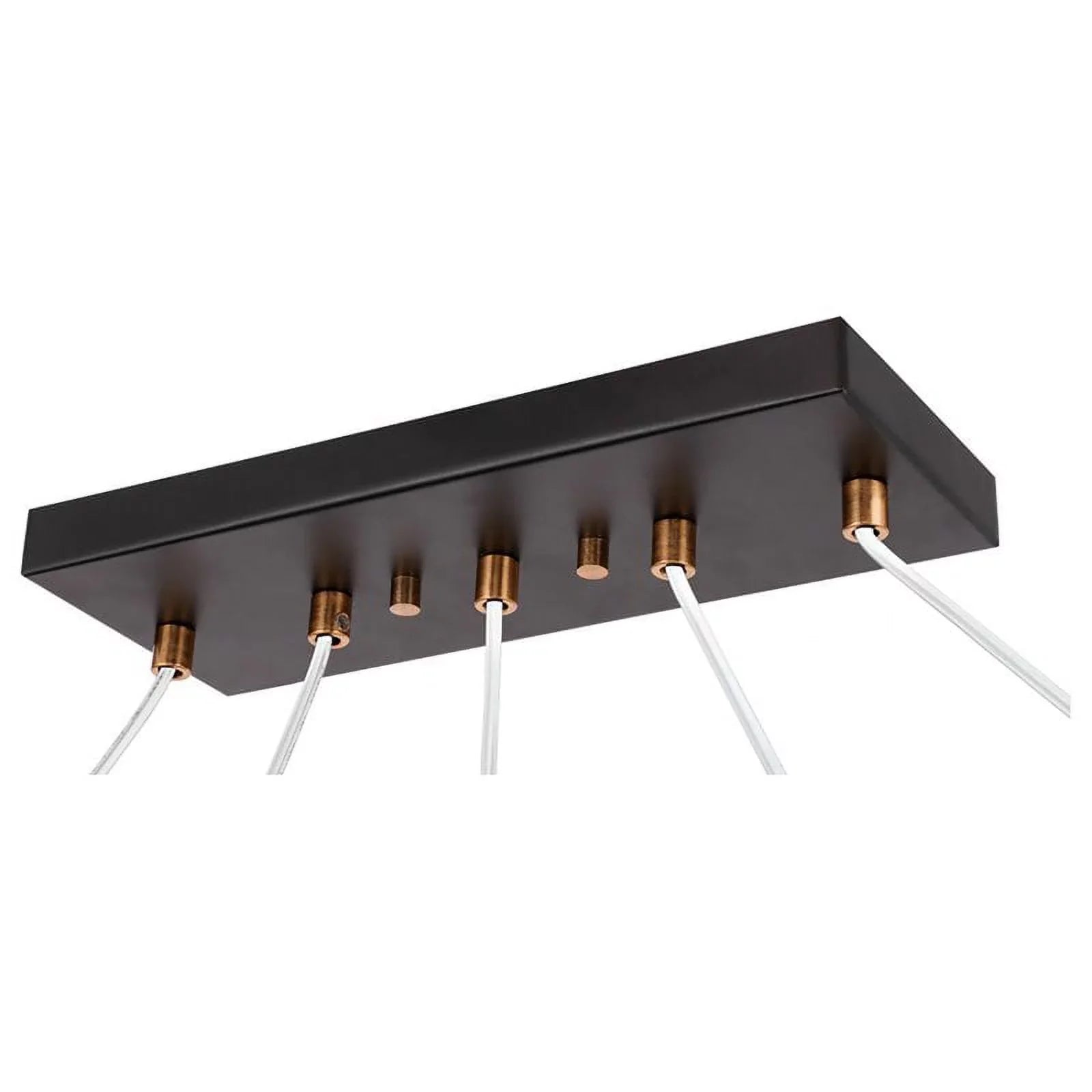 Woodbridge Lighting Tanner 42" 5-Light LED Opal Bullet Chandelier in Bronze