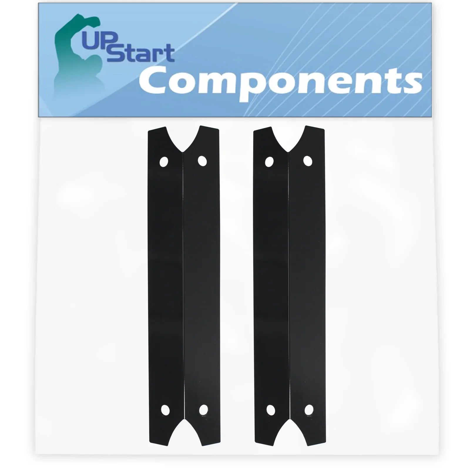 2-Pack BBQ Grill Heat Sizehield Plate Tent Replacement Parts for Charmglow 810-7600-Size - Compatible Barbeque Porcelain Sizeteel Flame Tamer, Flavorizer Bar, Vaporizer Bar, Burner Cover 17 3/4"