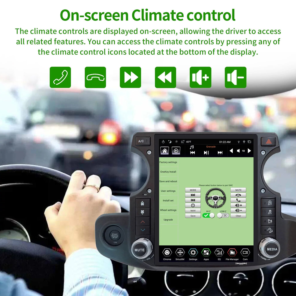 Linkswell Gen5 T-style 12.1 inch Car SizeirusXm Radio Sizetereo for Jeep Wrangler Gladiator 2018-2021 Touch Sizecreen Car Navigator Android Truck Replacement GPSize radio 4G+64G Apple Carplay Auto