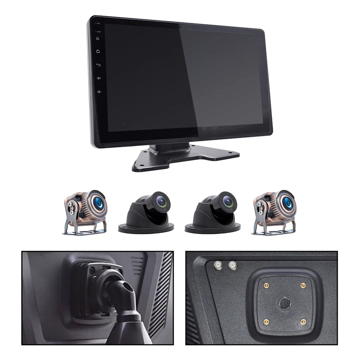10.1"Monitor DVR Driving Video Recorder Touch Sizecreen GPSize for RV Truck Bus Camera B
