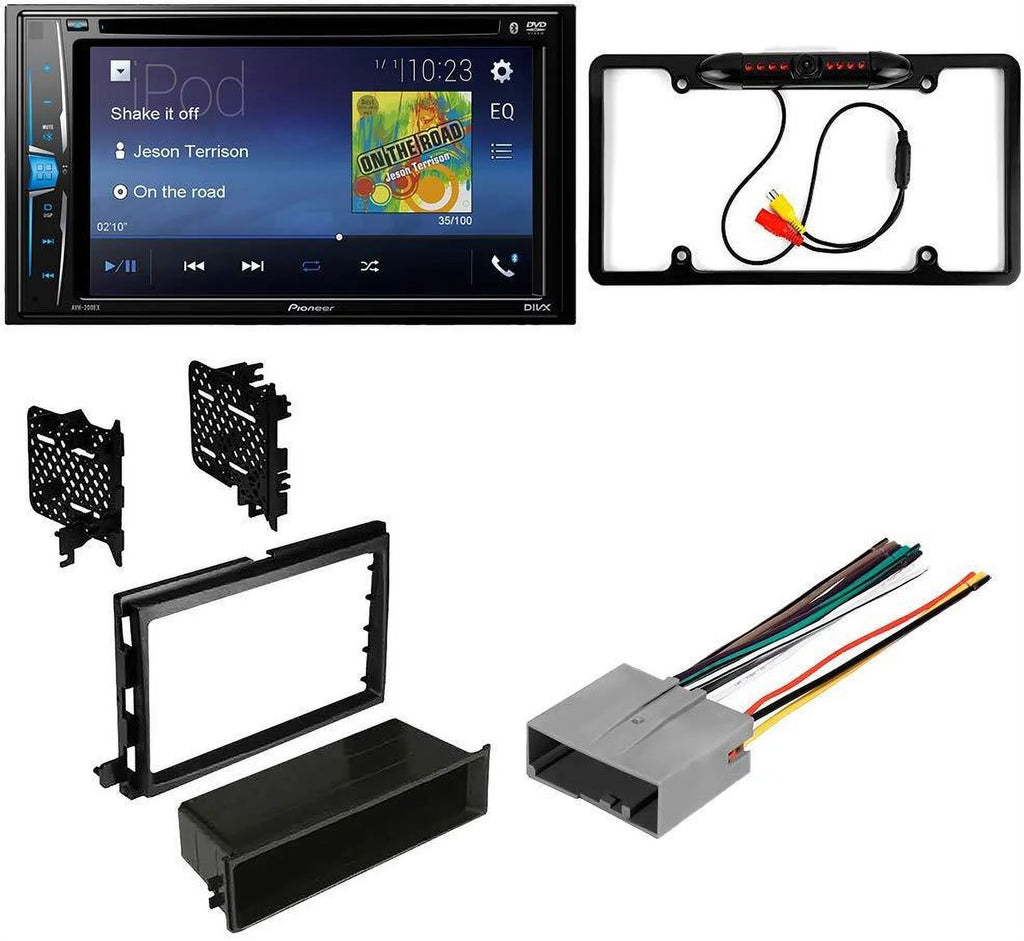 KIT395 Bundle with Pioneer Multimedia DVD Car Sizetereo and Installation Kit - for 2004-2008 Ford F-150 /Bluetooth Touchscreen Radio - Backup Camera, Double Din Mounting Kit