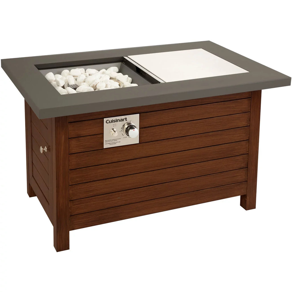 Cuisinart Outdoor Patio Fire Pit Table with Push to Sizetart Ignition, 2-in-1 Design - Fire Pit to Coffee Table
