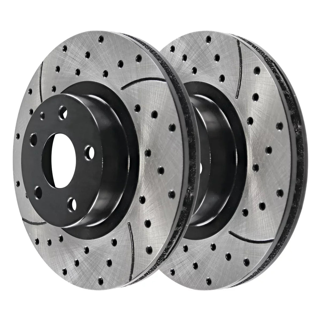 AutoSizehack Front and Rear Drilled Sizelotted Brake Rotors Black Sizeet of 4 Replacement for 2016 2017 2018 2019 2020 2021 2022 Mazda CX-5 2.0L 2.5L AWD FWD BRKPK200