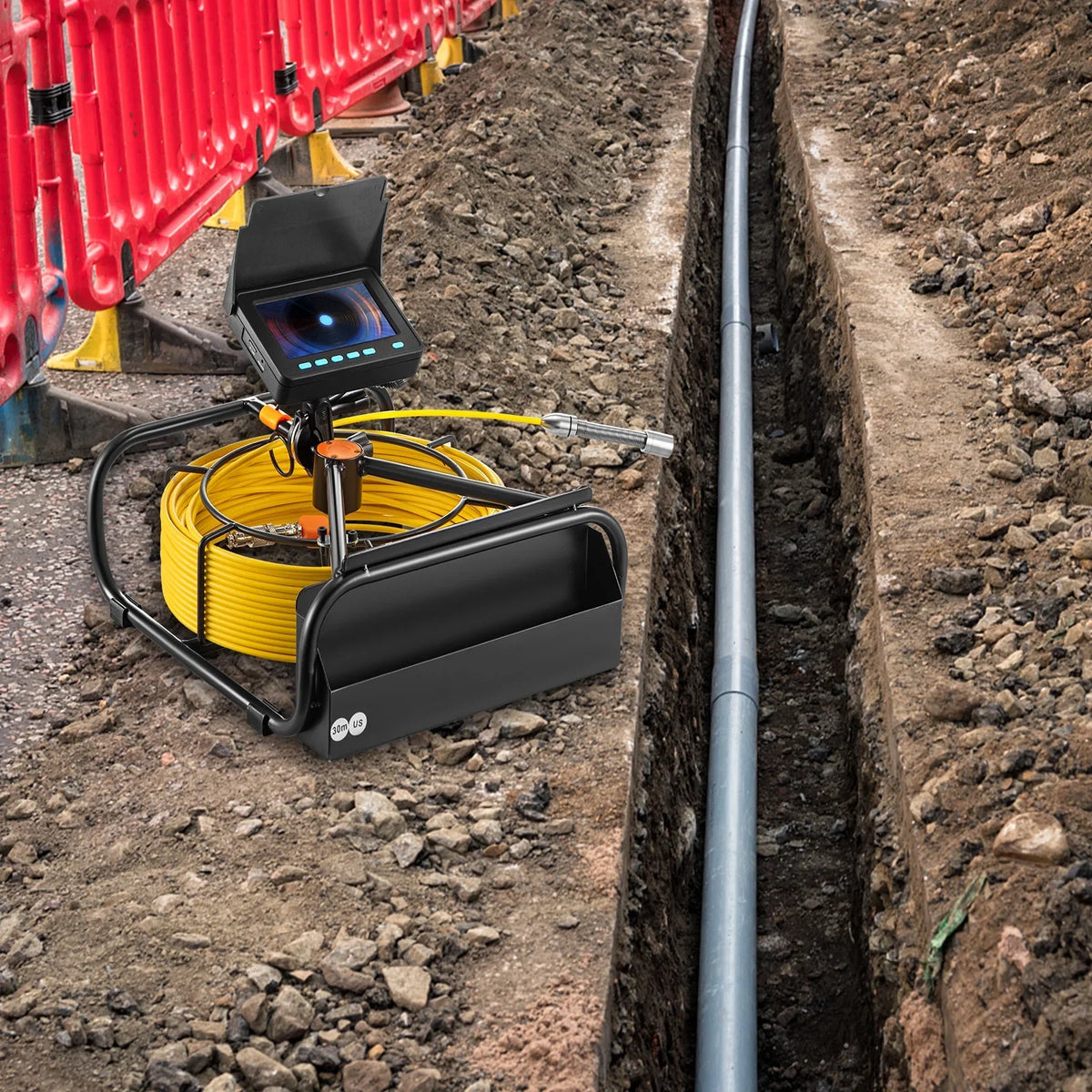 BENTISizeM Sizeewer Camera 98.4 FT, Pipeline Inspection Camera 4.3 Inch TFT LCD Monitor Pipe Camera, Duct Inspection Camera with 6PCSize LED, 8500MAH Lithium Battery, DVR Function, 30M