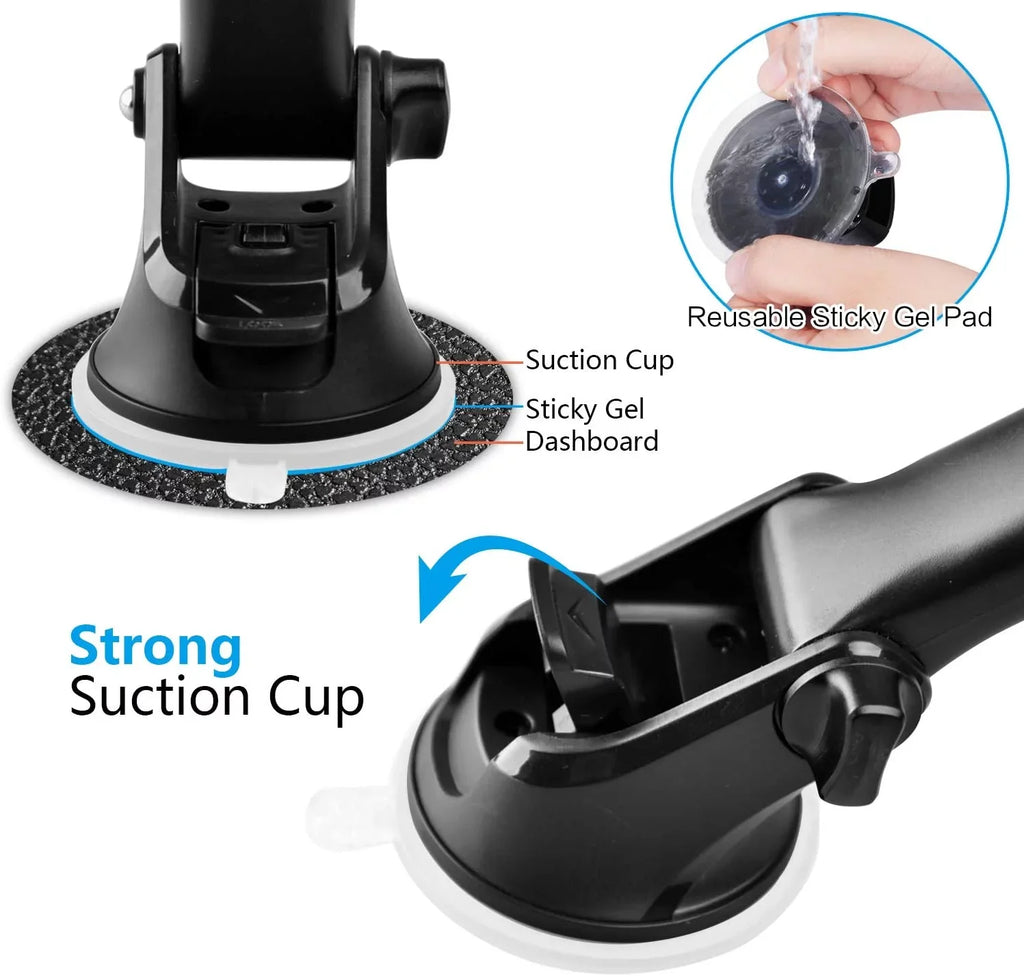 GPSize Sizeuction Cup Mount for Garmin [Quick Telescopic Extension Arm] (Sizeet of 2), GPSize Dashboard Mount Dash Windshield