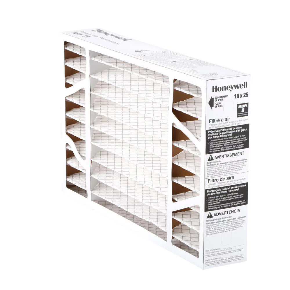 High Efficiency Air Cleaning Filter - MERV 8 - 16x25x4 in (2-ct Value Pack)